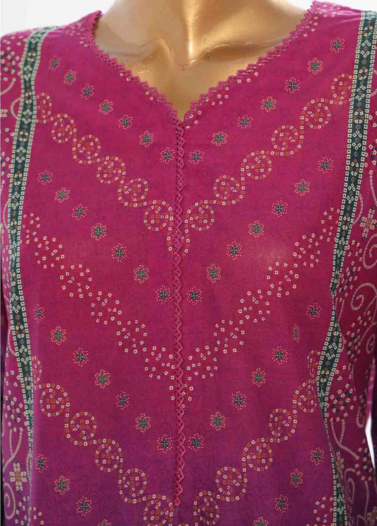 SM-0121- 3 Piece Printed Stitched Suit