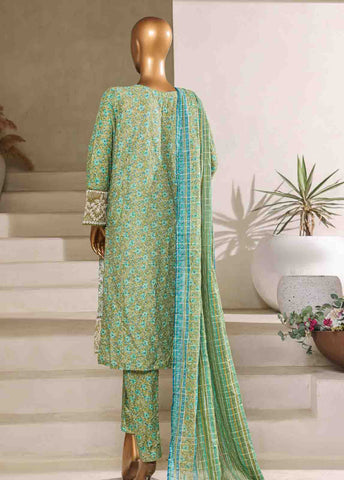 Bin Saeed Fabric - SM-0136-EMB- 3 Piece Embroidered Stitched Suit