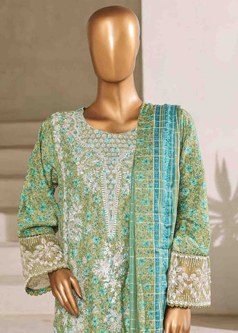Bin Saeed Fabric - SM-0136-EMB- 3 Piece Embroidered Stitched Suit