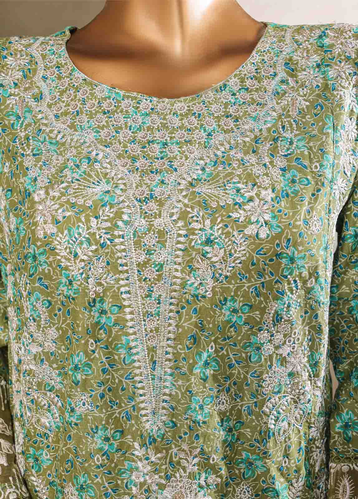 Bin Saeed Fabric - SM-0136-EMB- 3 Piece Embroidered Stitched Suit