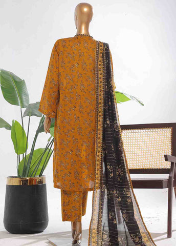Bin Saeed Fabric - SM-0139- 3 Piece Printed Stitched Suit