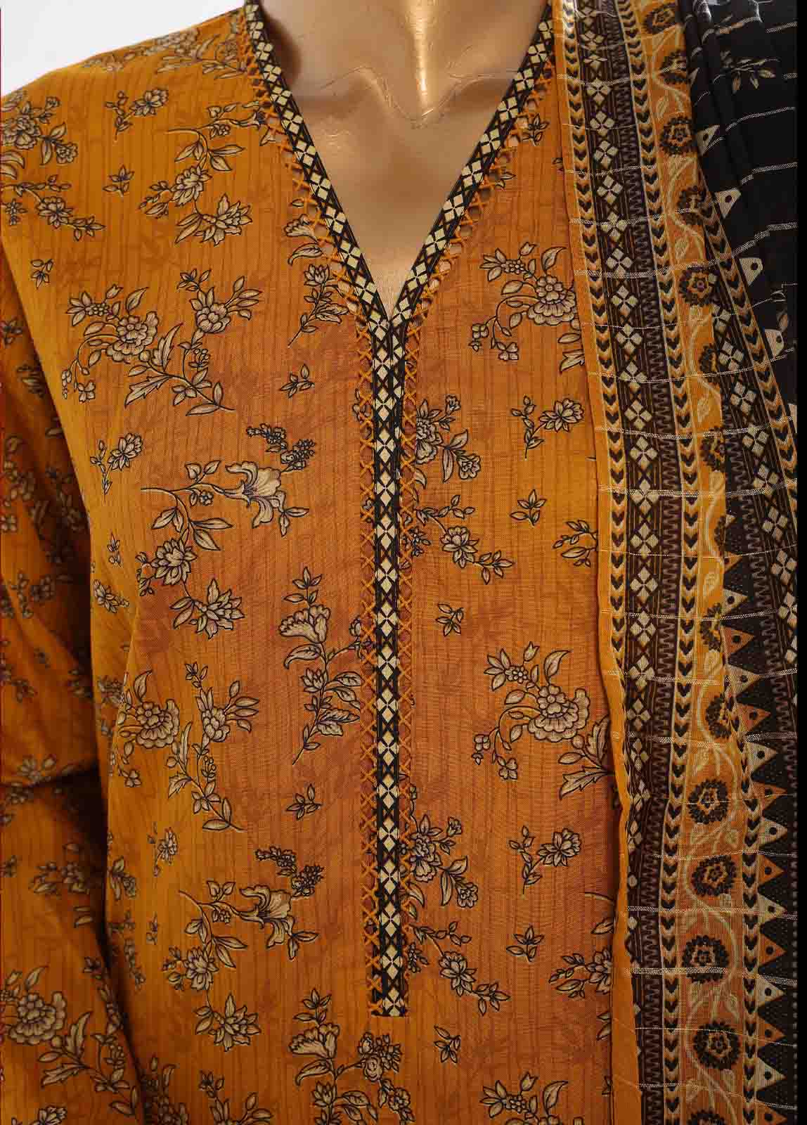 Bin Saeed Fabric - SM-0139- 3 Piece Printed Stitched Suit