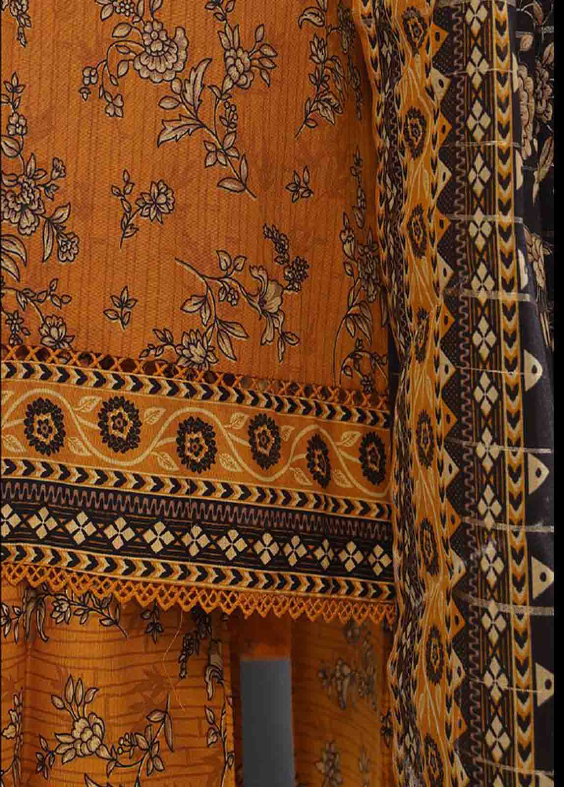 Bin Saeed Fabric - SM-0139- 3 Piece Printed Stitched Suit