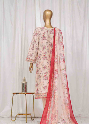 Bin Saeed Fabric - SM-018- 3 Piece Printed Stitched Suit