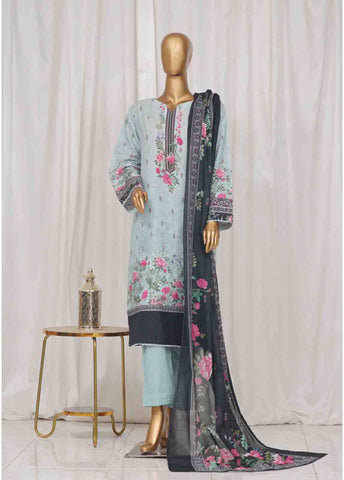 Bin Saeed Fabric - SM-02- 3 Piece Printed Stitched Suit