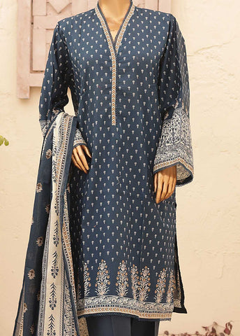 Bin Saeed Fabric - SM-020-PR- 3 Piece Printed Stitched Suit
