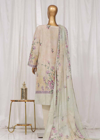 Bin Saeed Fabric - SM-024- 3 Piece Printed Stitched Suit