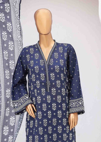 Bin Saeed Fabric - SM-025 B-PR- 3 Piece Printed Stitched Suit