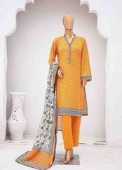 SM-0026-PR-A- 3 Piece Printed Stitched Suit