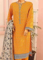 SM-026 B-PR- 3 Piece Printed Stitched Suit