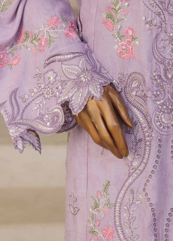 Bin Saeed Fabric - SM-027-A-DEMB-3 Piece Luxury Self Embroidered Stitched Suit