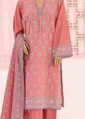 SM-029 A-PR- 3 Piece Printed Stitched Suit