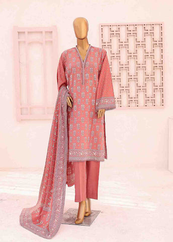 Bin Saeed Fabric - SM-029 A-PR- 3 Piece Printed Stitched Suit