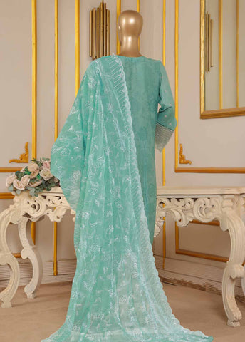 Bin Saeed Fabric - SM-030 DEMB R-52- 3 Piece Self Embroidered Stitched Suit