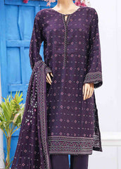 SM-031 A-PR- 3 Piece Printed Stitched Suit