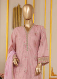 SM-032 DEMB R-52- 3 Piece Self Embroidered Stitched Suit