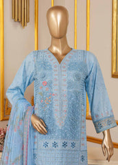 SM-033-B DEMB R-52- 3 Piece Embroidered Farshi Shalwar Stitched Suit