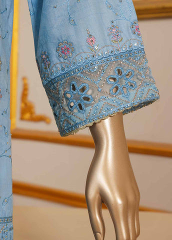 Bin Saeed Fabric - SM-033-B DEMB R-52- 3 Piece Embroidered Farshi Shalwar Stitched Suit