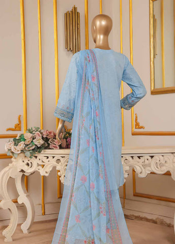Bin Saeed Fabric - SM-033-B DEMB R-52- 3 Piece Embroidered Farshi Shalwar Stitched Suit