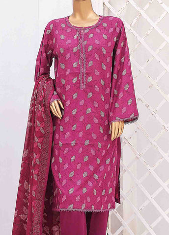 Bin Saeed Fabric - SM-0348-PR-A- 3 Piece Printed Stitched Suit