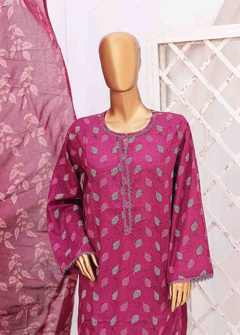 Bin Saeed Fabric - SM-0348-PR-A- 3 Piece Printed Stitched Suit