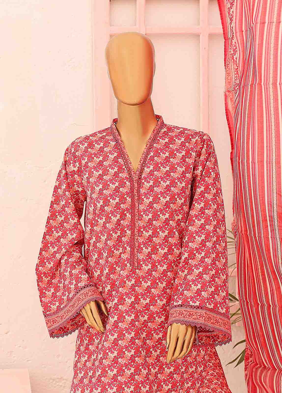 Bin Saeed Fabric - SM-0349-PR-B- 3 Piece Printed Stitched Suit