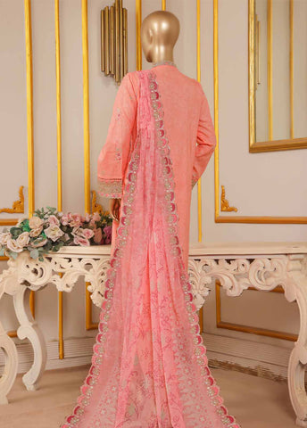 SM-034-B DEMB R-52- 3 Piece Embroidered Farshi Shalwar Stitched Suit