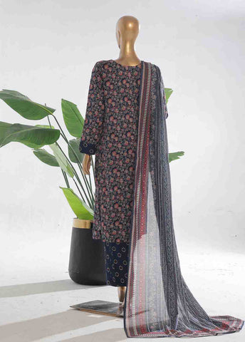 Bin Saeed Fabric - SM-035- 3 Piece Printed Stitched Suit
