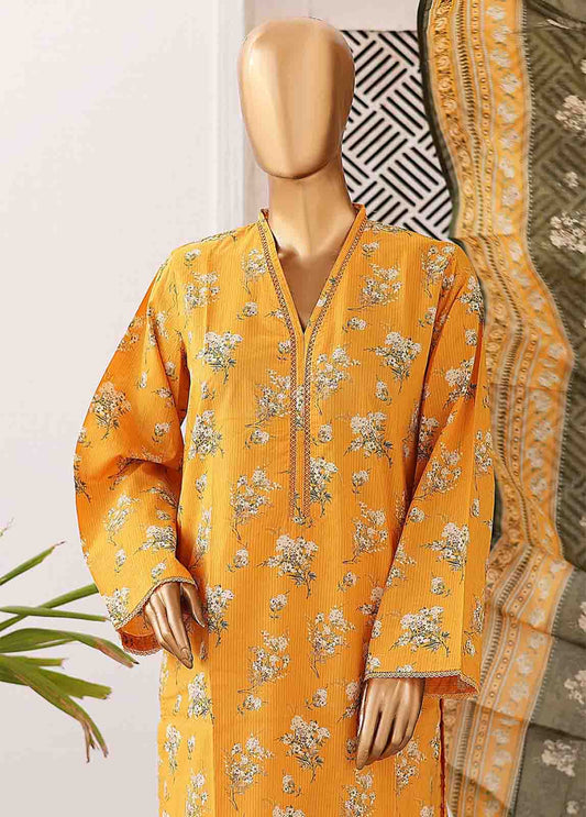 SM-0350 B-PR- 3 Piece Printed Stitched Suit