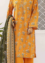 SM-0350 B-PR- 3 Piece Printed Stitched Suit