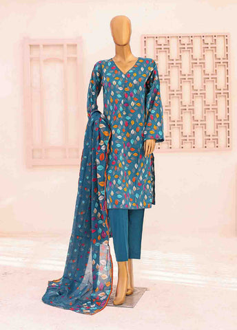 Bin Saeed Fabric - SM-0353 A-PR- 3 Piece Printed Stitched Suit