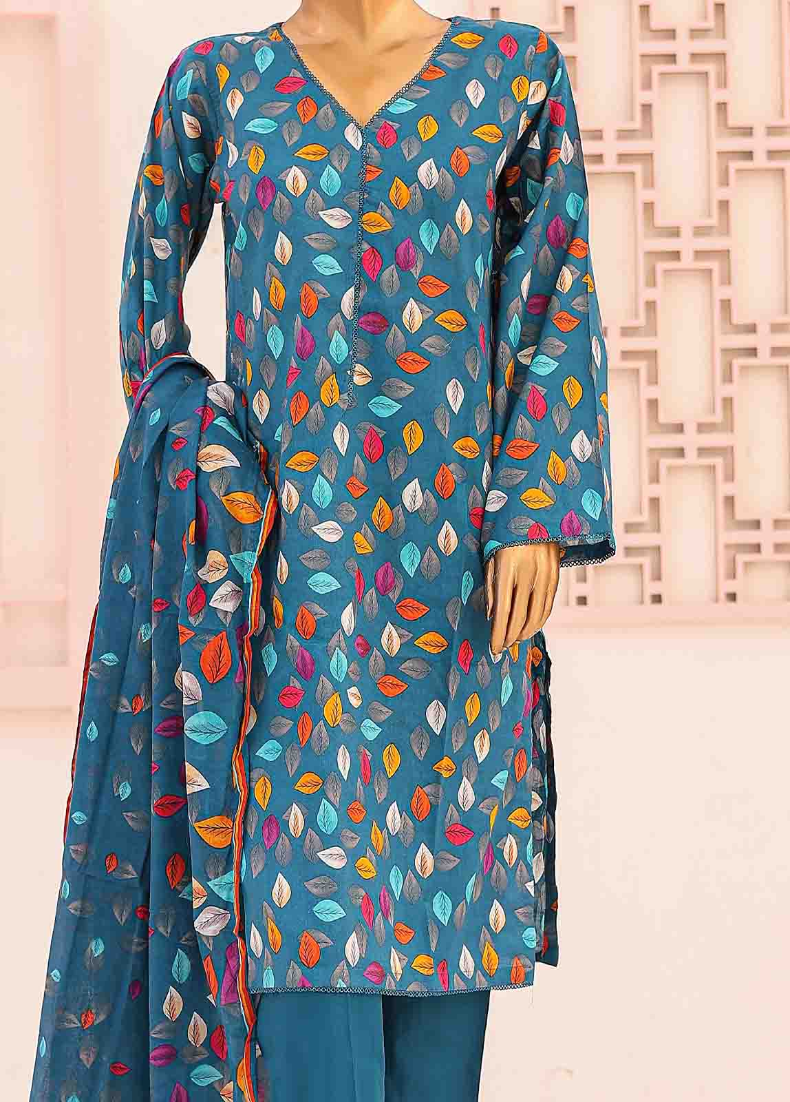 Bin Saeed Fabric - SM-0353 A-PR- 3 Piece Printed Stitched Suit
