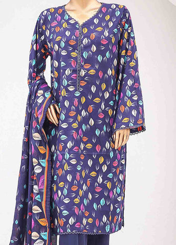 Bin Saeed Fabric - SM-0354-PR-B- 3 Piece Printed Stitched Suit