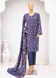 SM-0354-PR-B- 3 Piece Printed Stitched Suit