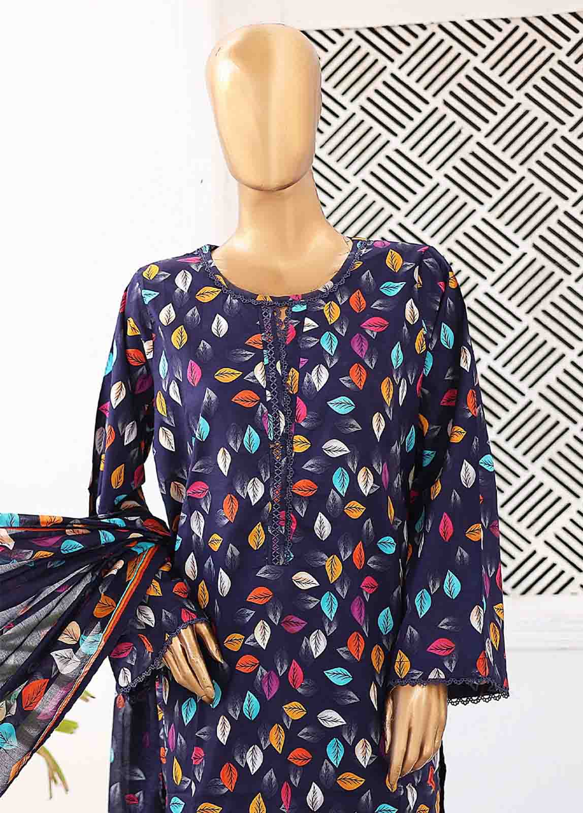 Bin Saeed Fabric - SM-0354 A-PR- 3 Piece Printed Stitched Suit