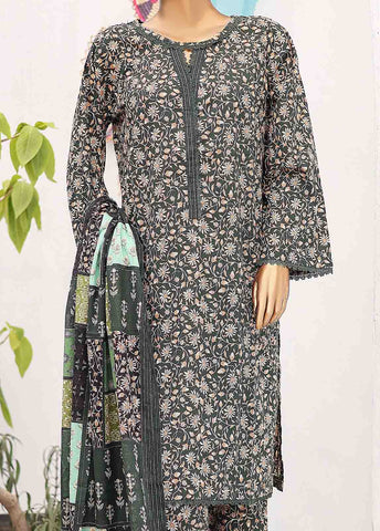 Bin Saeed Fabric - SM-0356 A-PR- 3 Piece Printed Stitched Suit