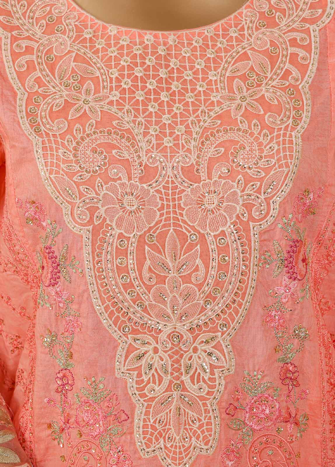 SM-037-B DEMB R-52- 3 Piece Self Embroidered Stitched Suit