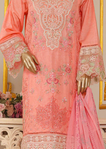 Bin Saeed Fabric - SM-037-B DEMB R-52- 3 Piece Self Embroidered Stitched Suit