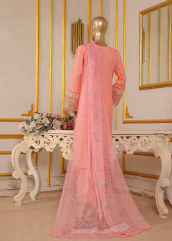 Bin Saeed Fabric - SM-037-B DEMB R-52- 3 Piece Self Embroidered Stitched Suit