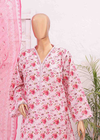 Bin Saeed Fabric - SM-0399 B-PR- 3 Piece Printed Stitched Suit
