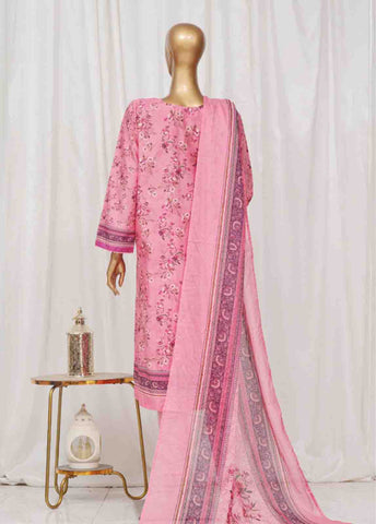 Bin Saeed Fabric - SM-04- 3 Piece Printed Stitched Suit