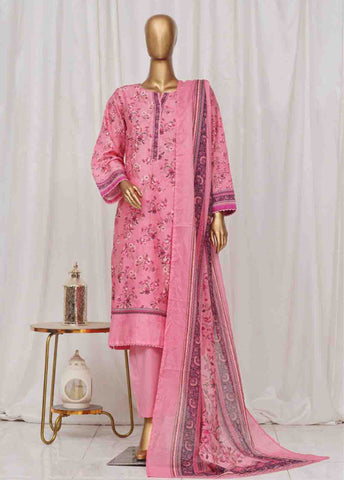 Bin Saeed Fabric - SM-04- 3 Piece Printed Stitched Suit