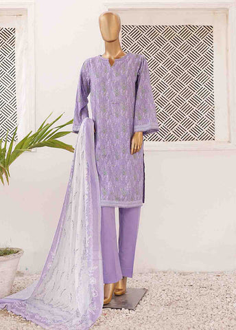 Bin Saeed Fabric - SM-0401-PR- 3 Piece Printed Stitched Suit