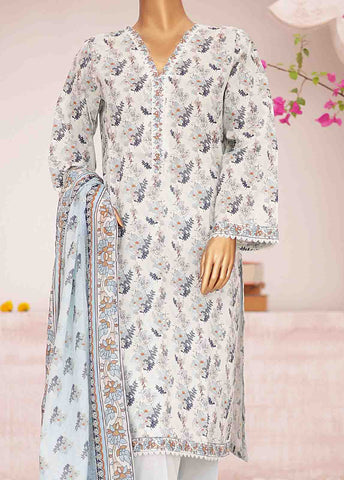 Bin Saeed Fabric - SM-0402-PR- 3 Piece Printed Stitched Suit
