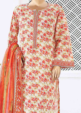 Bin Saeed Fabric - SM-0404 B-PR- 3 Piece Printed Stitched Suit