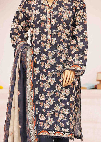 Bin Saeed Fabric - SM-0405-PR- 3 Piece Printed Stitched Suit