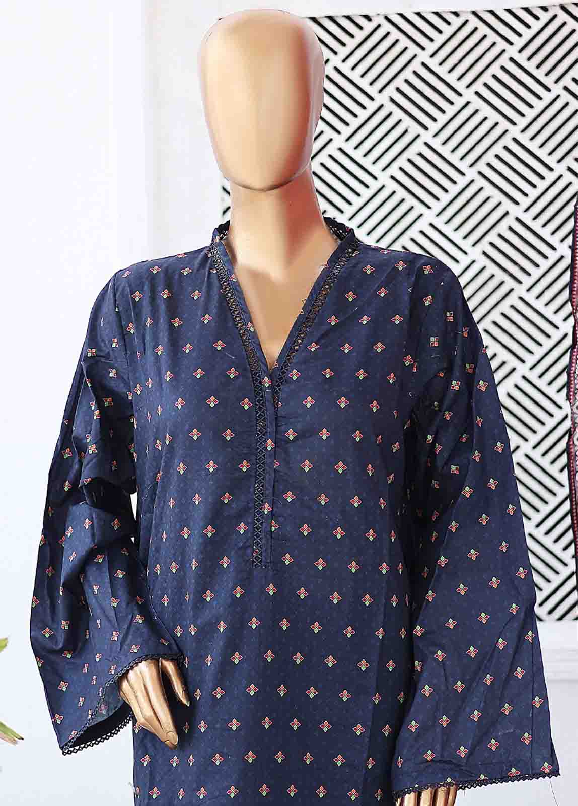 Bin Saeed Fabric - SM-0406 B-PR- 3 Piece Printed Stitched Suit