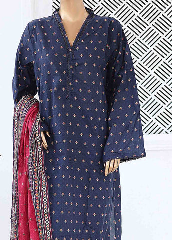 Bin Saeed Fabric - SM-0406 B-PR- 3 Piece Printed Stitched Suit