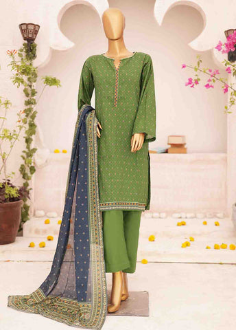 Bin Saeed Fabric - SM-0407-PR- 3 Piece Printed Stitched Suit