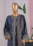 SM-040-EMBC-3 Piece Chikankari Stitched Suit